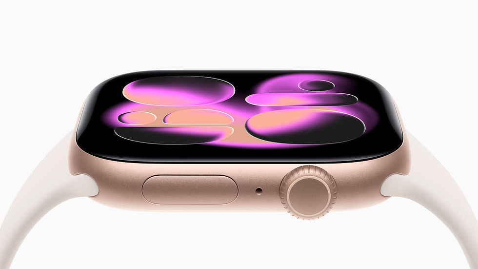 Apple Watch Series 11 in rose gold with 24-hour battery life