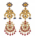 Mirari Ruby Sapphire Long Earrings