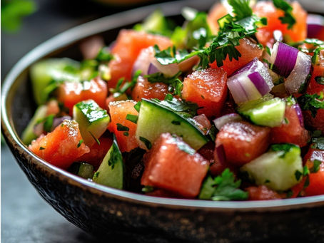 watermelon cucumber salad