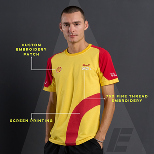 A Closer Look at Shell’s Custom T-Shirts: Comfort-Driven Fabric and Bold Brand Messaging in Every Stitch