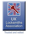UK Locksmiths Association logo – certified locksmith AMZ Locksmith”