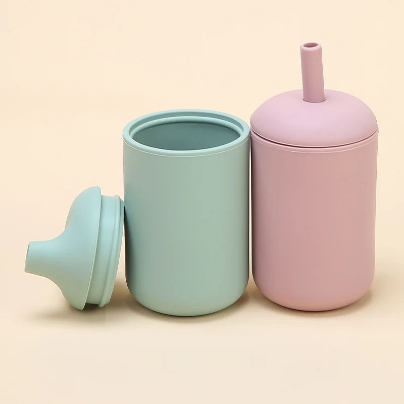 Thumbnail: Soft silicone baby cup for learning to drink – pastel colour