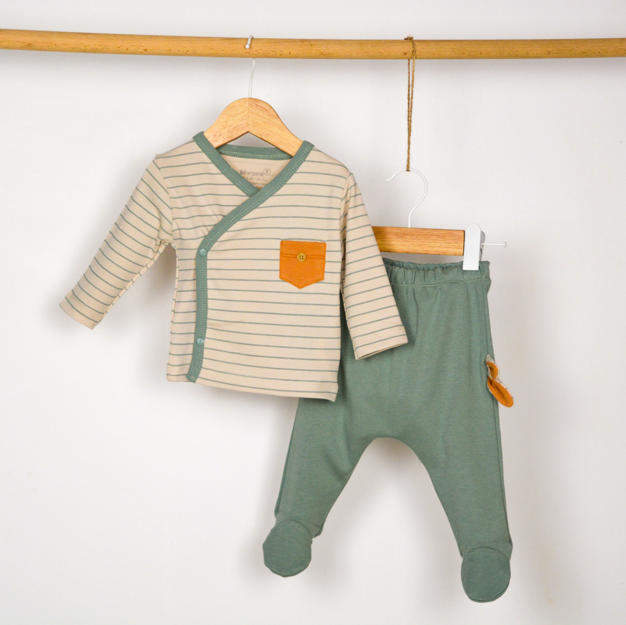 Compleu 3 piese 100% bumbac organic