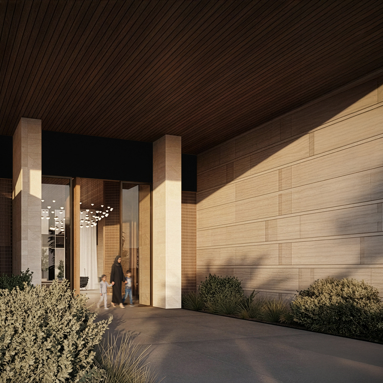 Anchored in simplicity and light, Canopy Villa unfolds as a composition of planes, lines, and shadows. The extended roof floats lightly above stone walls and glass surfaces, creating a continuous canopy that blurs the boundary between architecture and landscape.
Every element serves a quiet purpose: shelter, openness, and calm. Natural textures, soft daylight, and water reflections craft a serene dialogue between interior and exterior. The villa is both grounded and weightless, offering a timeless retreat shaped by clarity and grace.