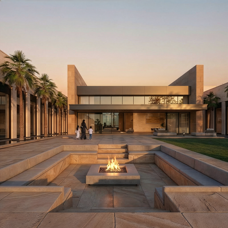 Anchored in simplicity and light, Canopy Villa unfolds as a composition of planes, lines, and shadows. The extended roof floats lightly above stone walls and glass surfaces, creating a continuous canopy that blurs the boundary between architecture and landscape.

Every element serves a quiet purpose: shelter, openness, and calm. Natural textures, soft daylight, and water reflections craft a serene dialogue between interior and exterior. The villa is both grounded and weightless, offering a timeless retreat shaped by clarity and grace.