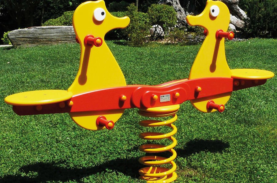 MyFun Giochi per Parco - Giochi a molla - BOT204 - Gioco a molla in polietilene riciclabile colorato con mollone colorato in acciaio temperato che assicura