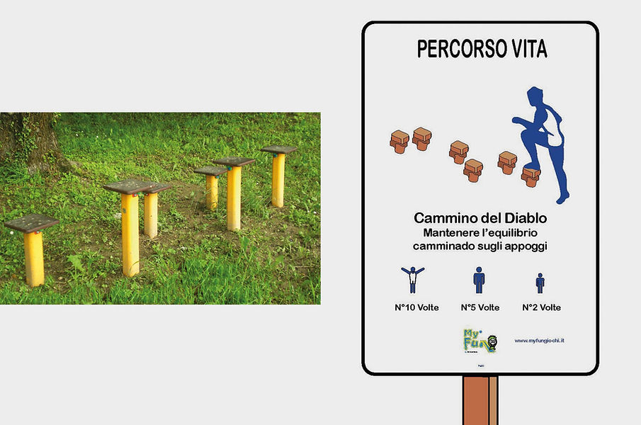 MyFun Giochi per Parco - Fitness - MFALPS20 - Struttura realizzata in Alluminio, montanti sez. cm 9x9, pannello per appoggio mani in Polietilene spessore