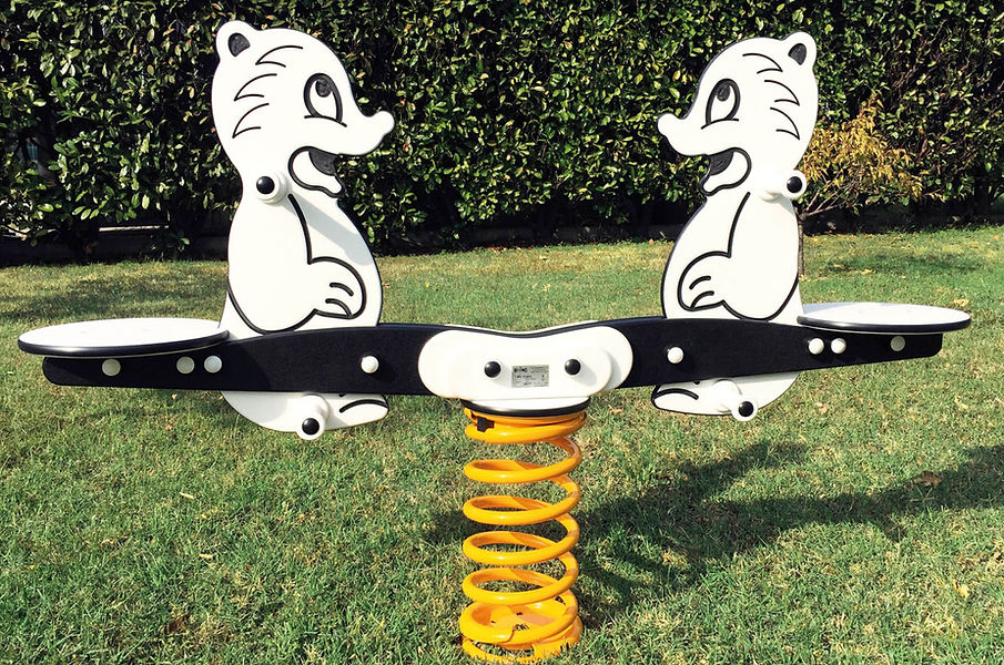 MyFun Giochi per Parco - Giochi a molla - BOT203 - Gioco a molla in polietilene riciclabile colorato con mollone colorato in acciaio temperato che assicura