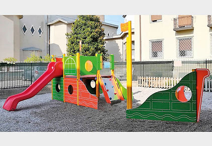 MyFun Giochi per Parco - Nave/Casette - MFALVE01 - Composto da: Una torre quadrata, pedana h. 95, larghezza 190x190cm, 5 pannelli di protezione realizzati...