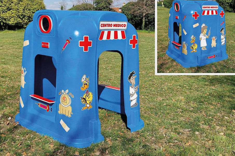 MyFun Giochi per Parco - Casetta - MFCA02 - POSSIBILITÃ€ DI PERSONALIZZAZIONE: Grafiche personalizzate a preventivo, Panchine interne, Pavimentazione in