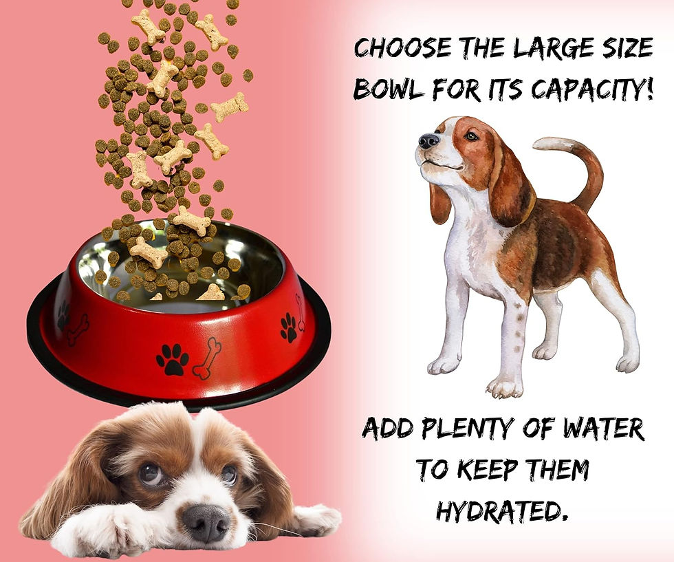 Thumbnail: Foodie Puppies Stainless Steel Paw Bone Printed Bowl for Dogs, Cats & Pets