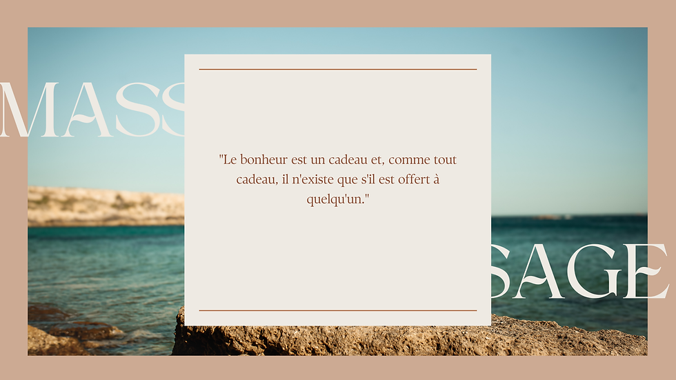 Bon cadeau Massage Marseille