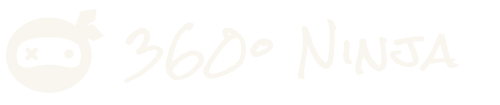 360 degree ninja logo beige
