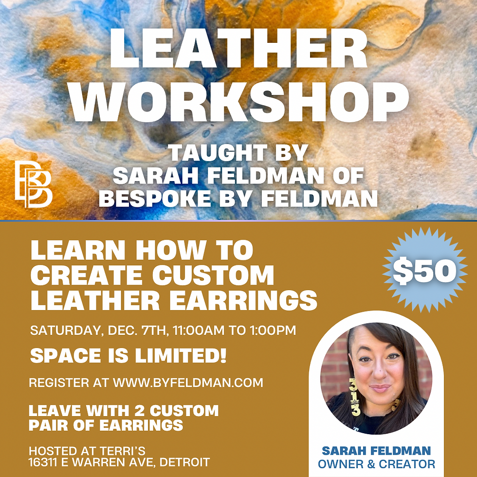 Leather Workshop - Learn to Make Earrings!