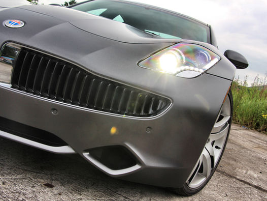 Fisker Karma Satin Dark Grey carwrap
