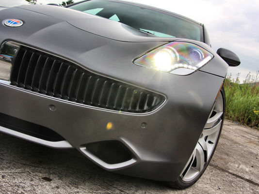 Fisker Karma Satin Dark Grey carwrap