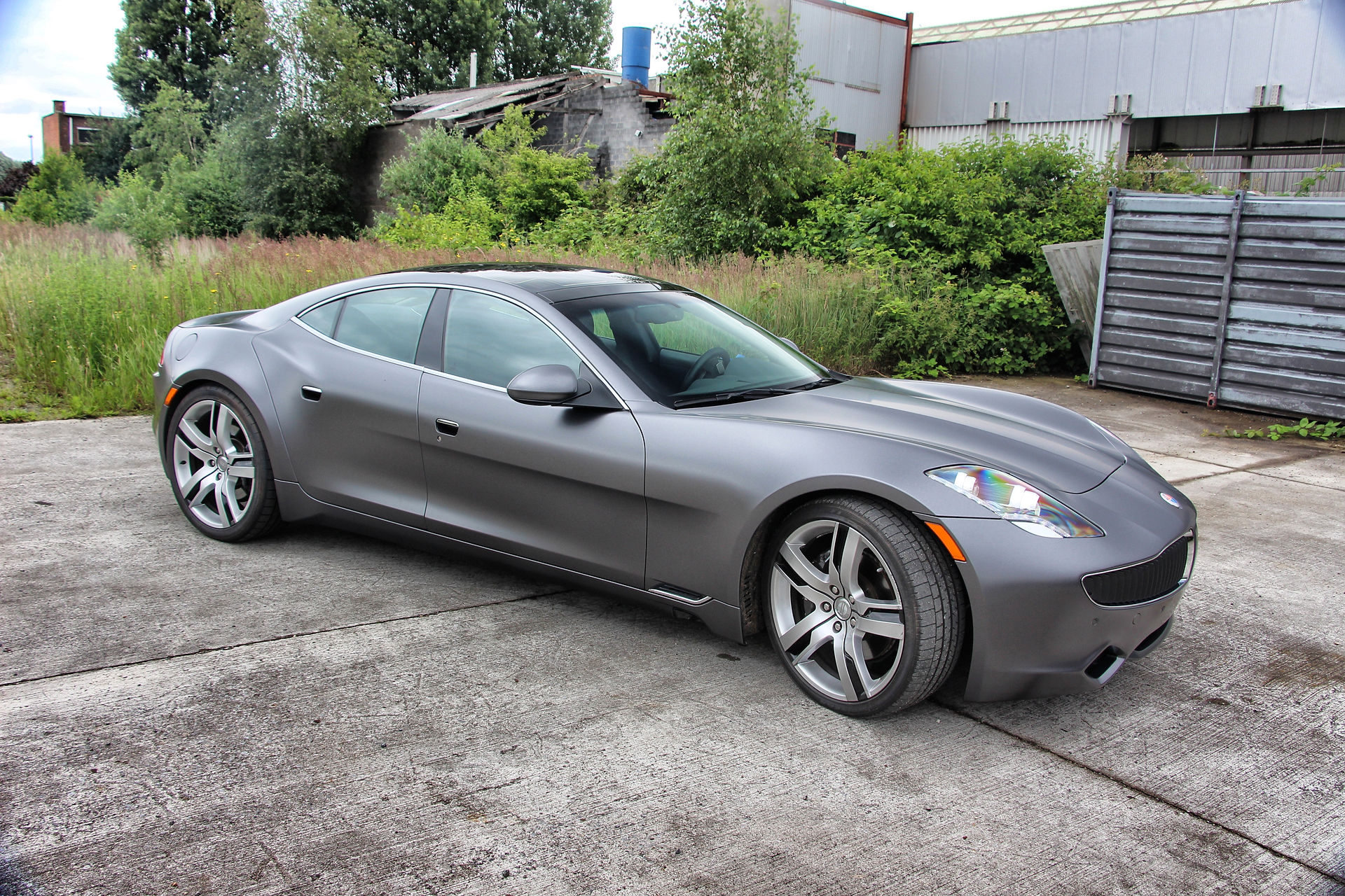Fisker Karma Satin Dark Grey Carwrap