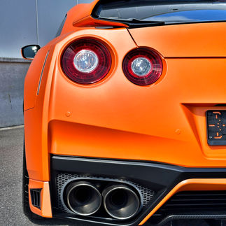 Nissan GTR Carwrap Matte Sunset Orange KPMF with Black XPEL PPF and XPEL Fusion Ceramic Coating by BC Signature