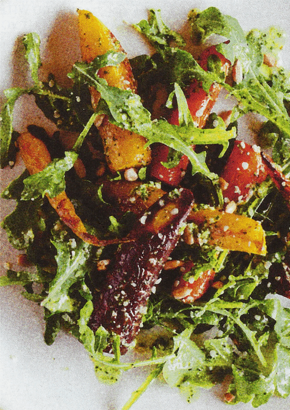 Roasted Carrots and Arugula Salad