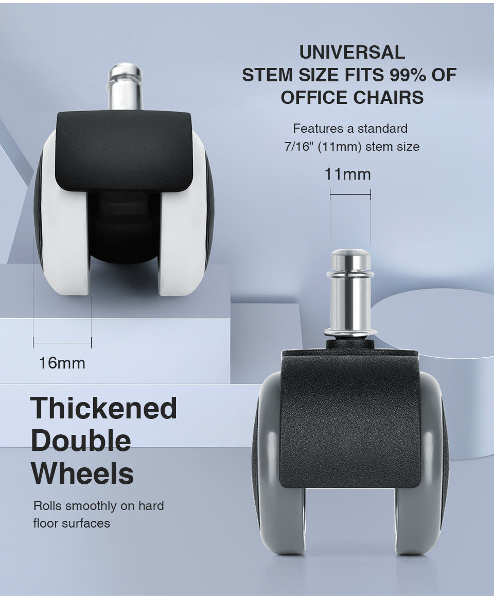 Thumbnail: Universal Mute Caster Nylon Wheel for Executive Office Chair Swivel Rollers 360