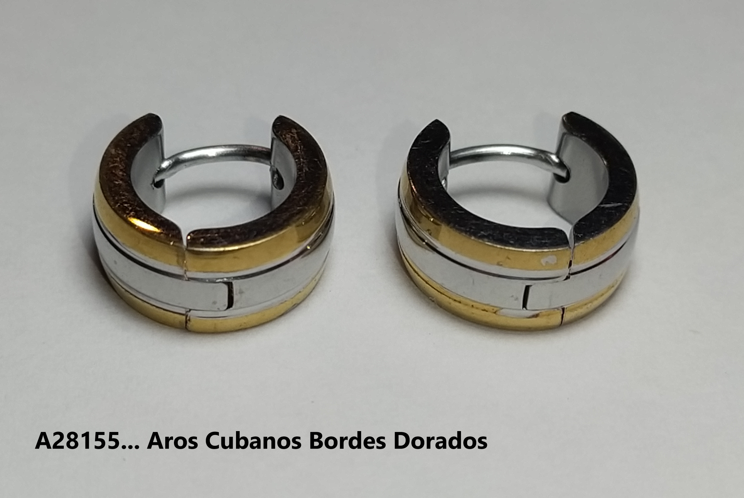 Aros Cubanos Bordes Dorados A28155
