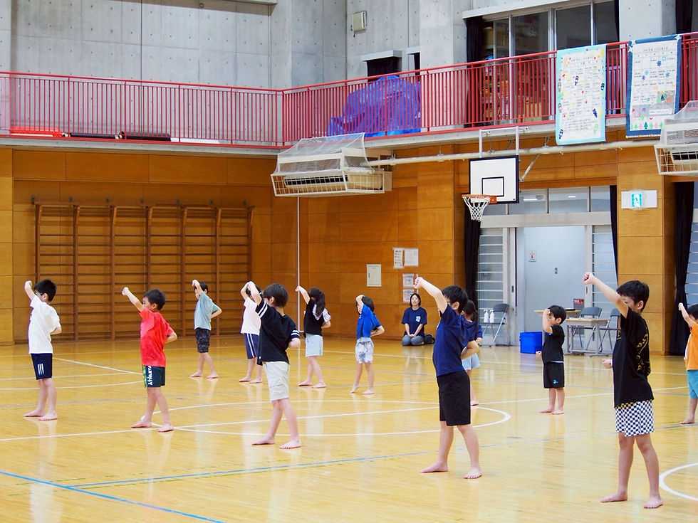 スポーツ教室、空手を開催しました。次回は、7月30日チアダンス、8月1日野球を行います。