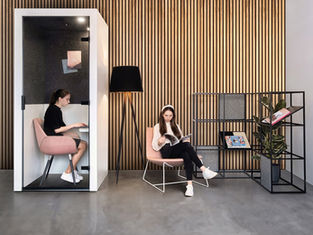 Person using an office pod