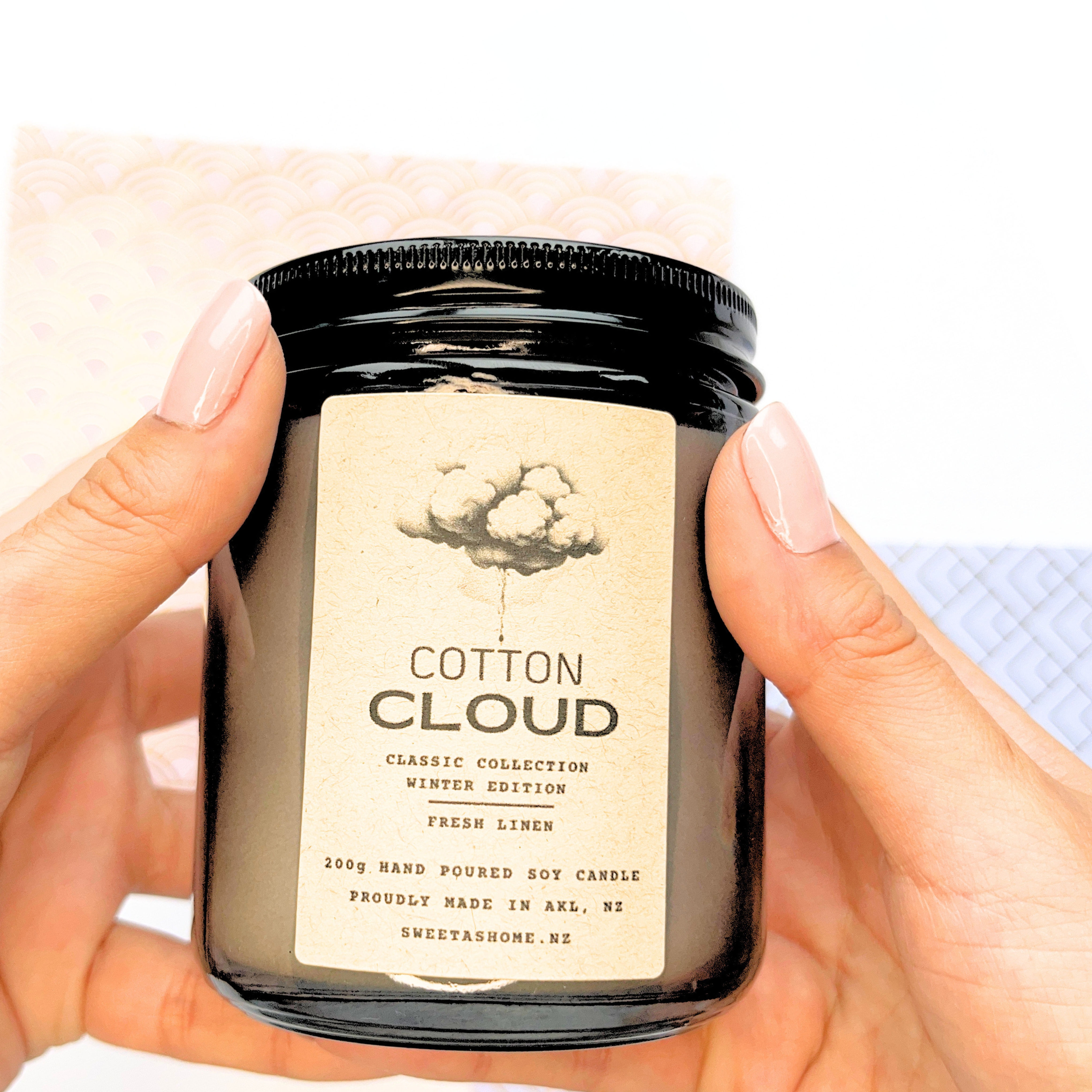 Soy Wax Candle. Cotton Cloud