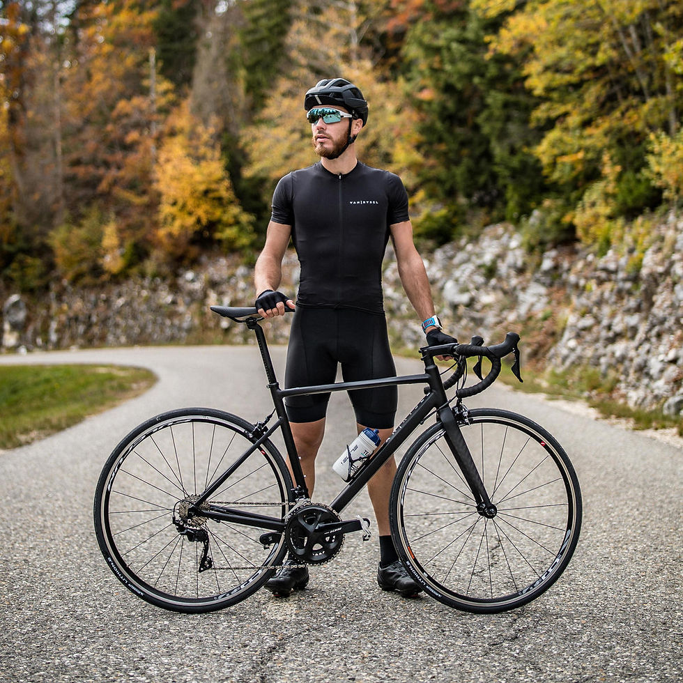 Thumbnail: Road Cycling Jersey Neo Racer - Black