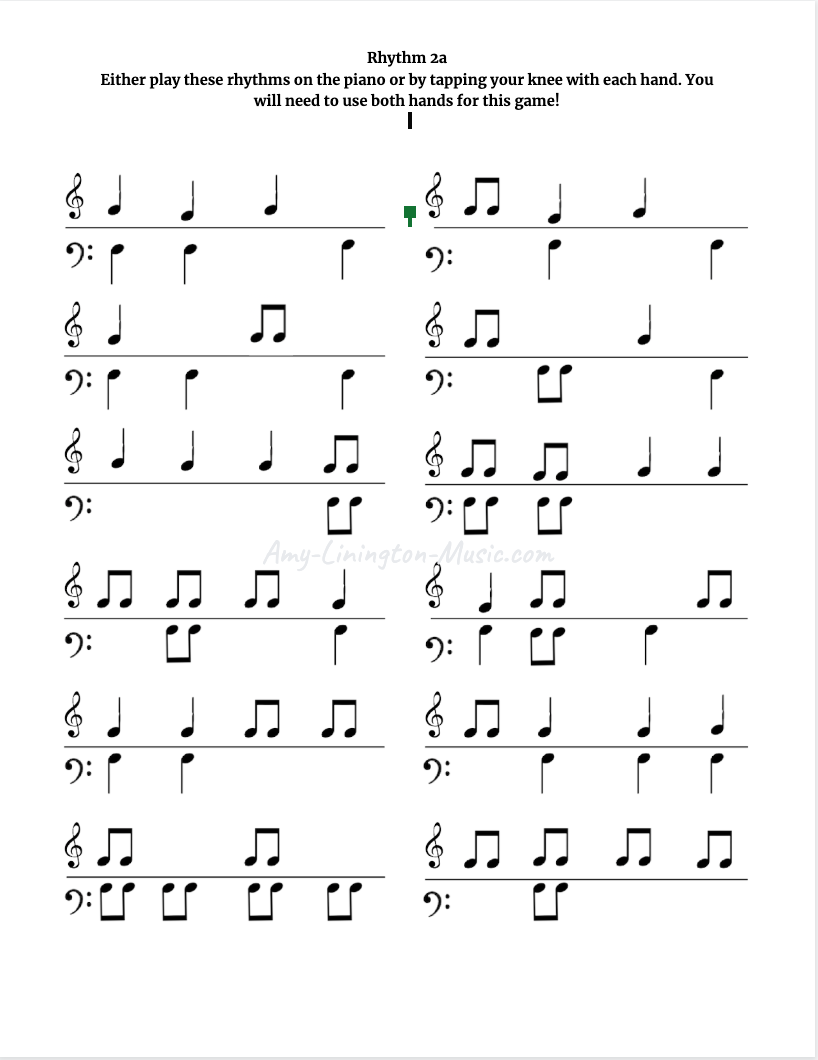 Rhythm Worksheet 2b