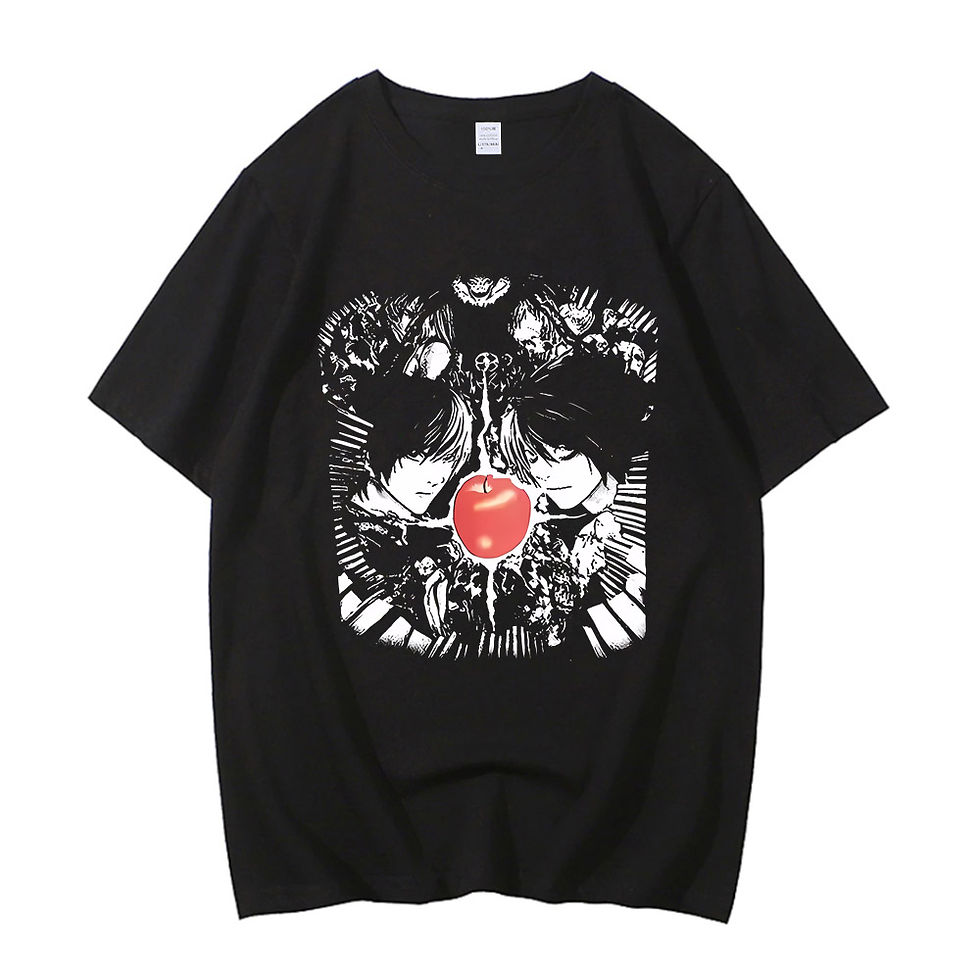 Thumbnail: Harajuku Death Note T Shirts Anime Graphic Printing T Shirt High Quality Cotton 