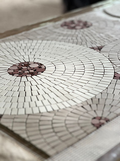 zoom sur sol en mosaique