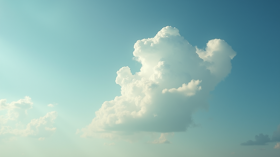 Close-up de um céu com nuvens dispersas ao fundo