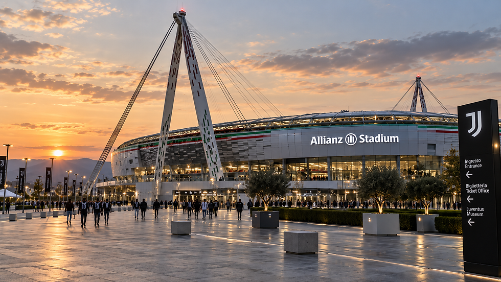 Allianz Stadium Juventus al tramonto