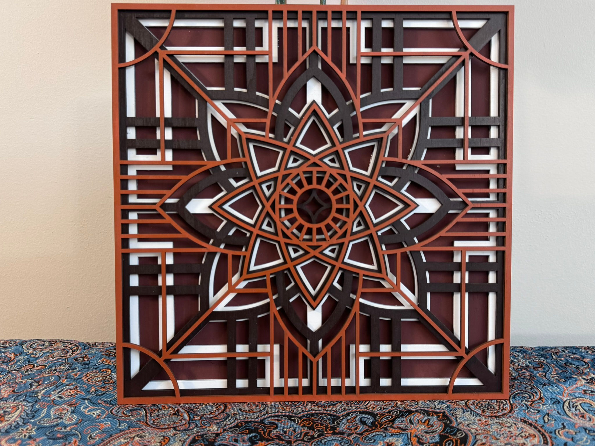 Geometric Mandala Multi-Layer Wooden Wall Art