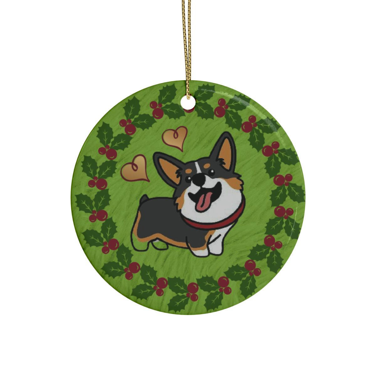 Tricolor Corgi Ornament