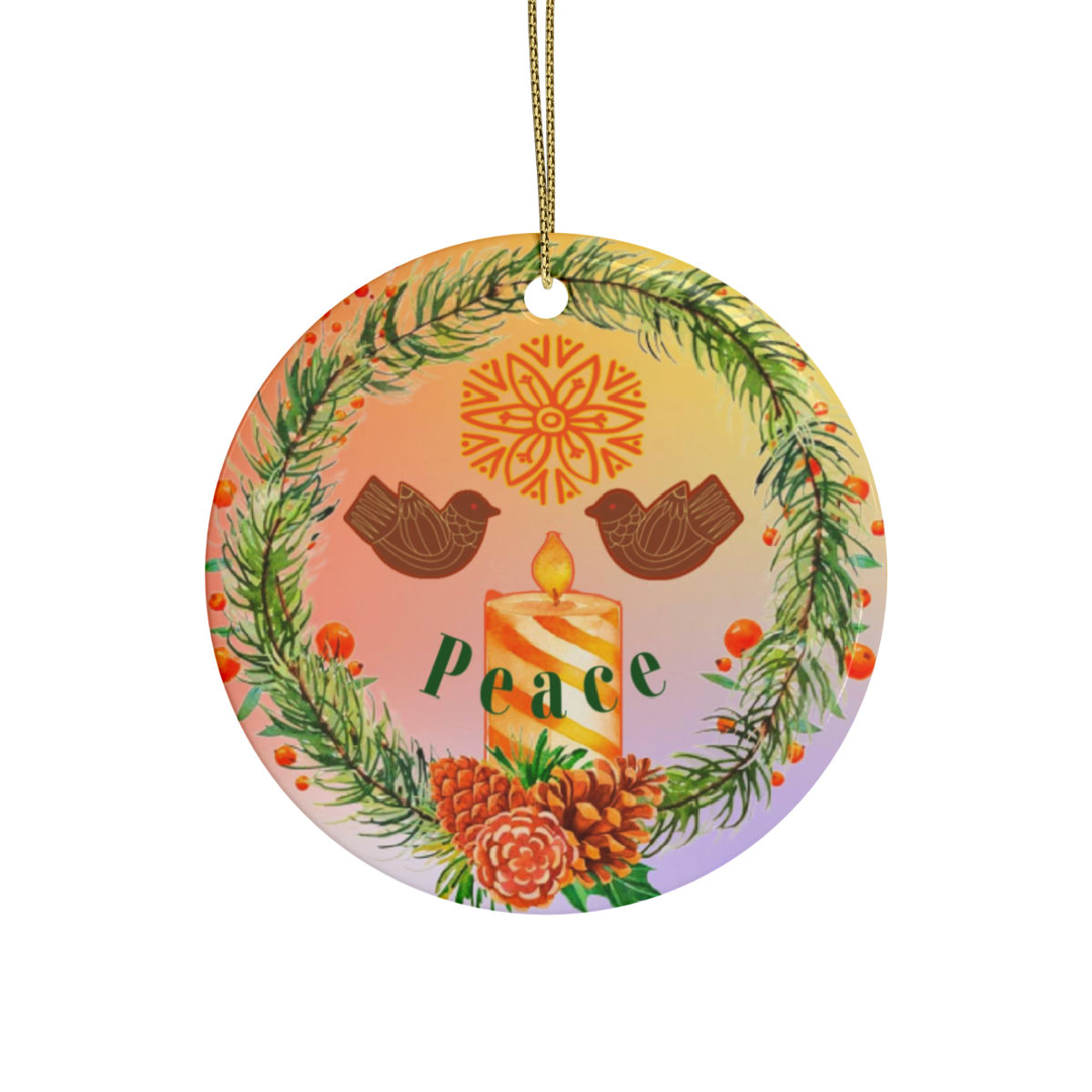 Peace Ceramic Ornament
