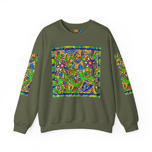 Unisex Heavy Blend™ Crewneck Sweatshirt - Butterfly Fantasy