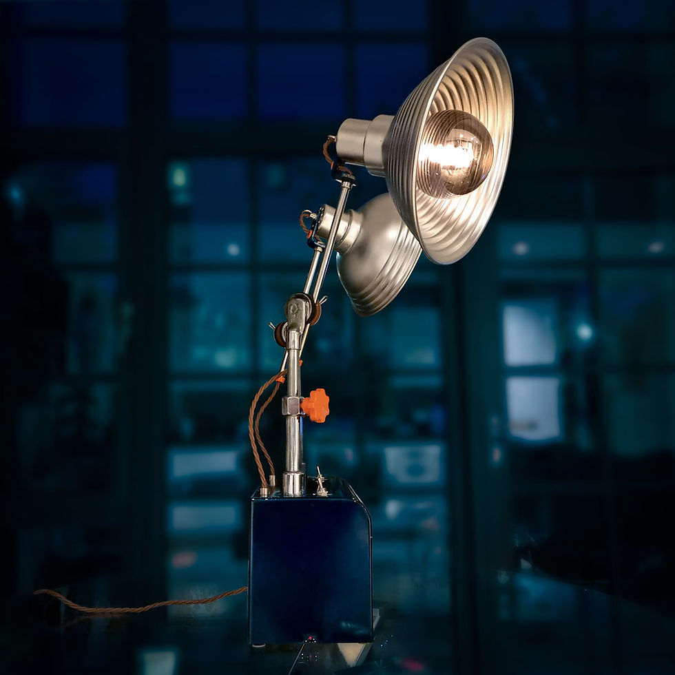 Thumbnail: Rare Vintage 1940s Perihel Twin Upcycled Heat Lamp