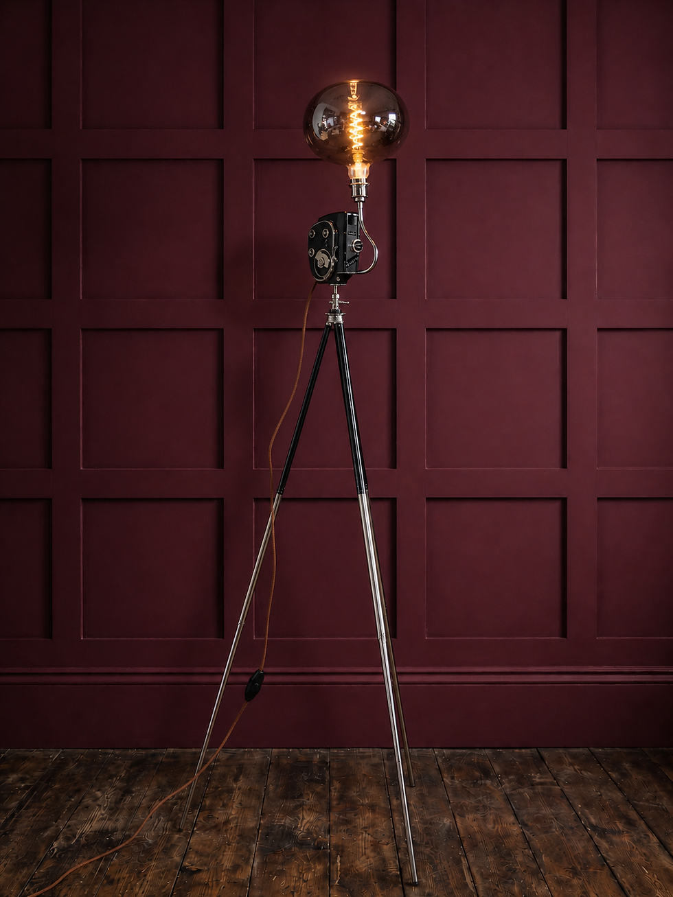 Thumbnail: Vintage Quarz 8mm Cine Camera Tripod Floor Lamp