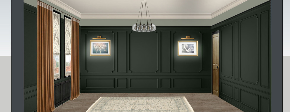 Victorian style dining room empty