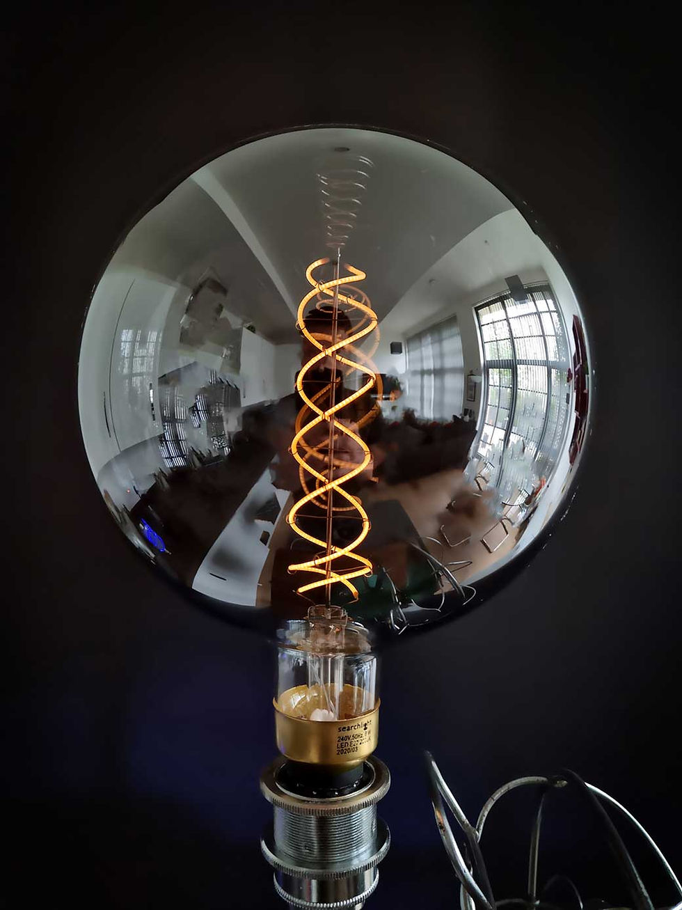 Vintage Edison globe bulb with spiral filament