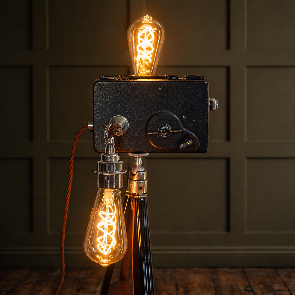 Vintage Kodak Cine Camera Tripod Floor Lamp
