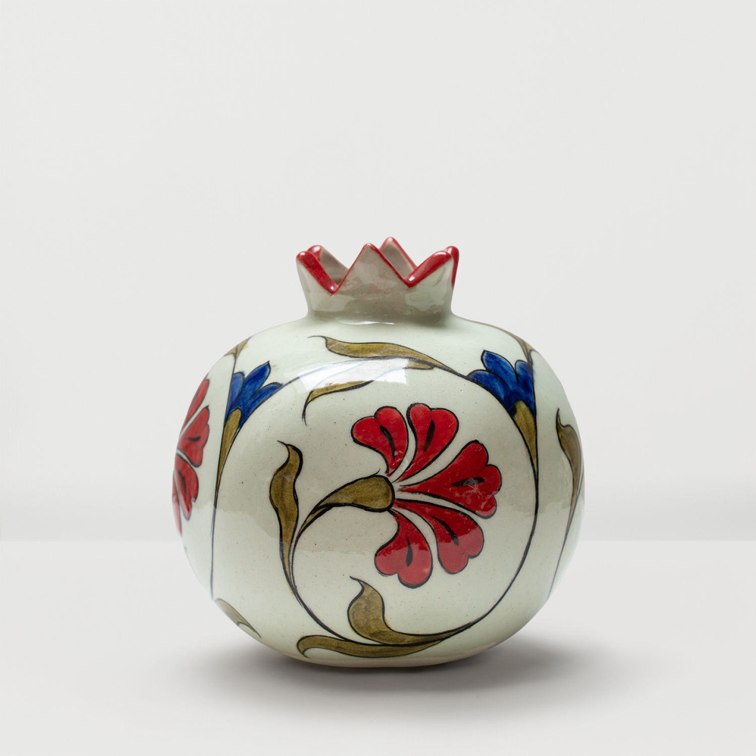 Hand painted ceramic pomegranate