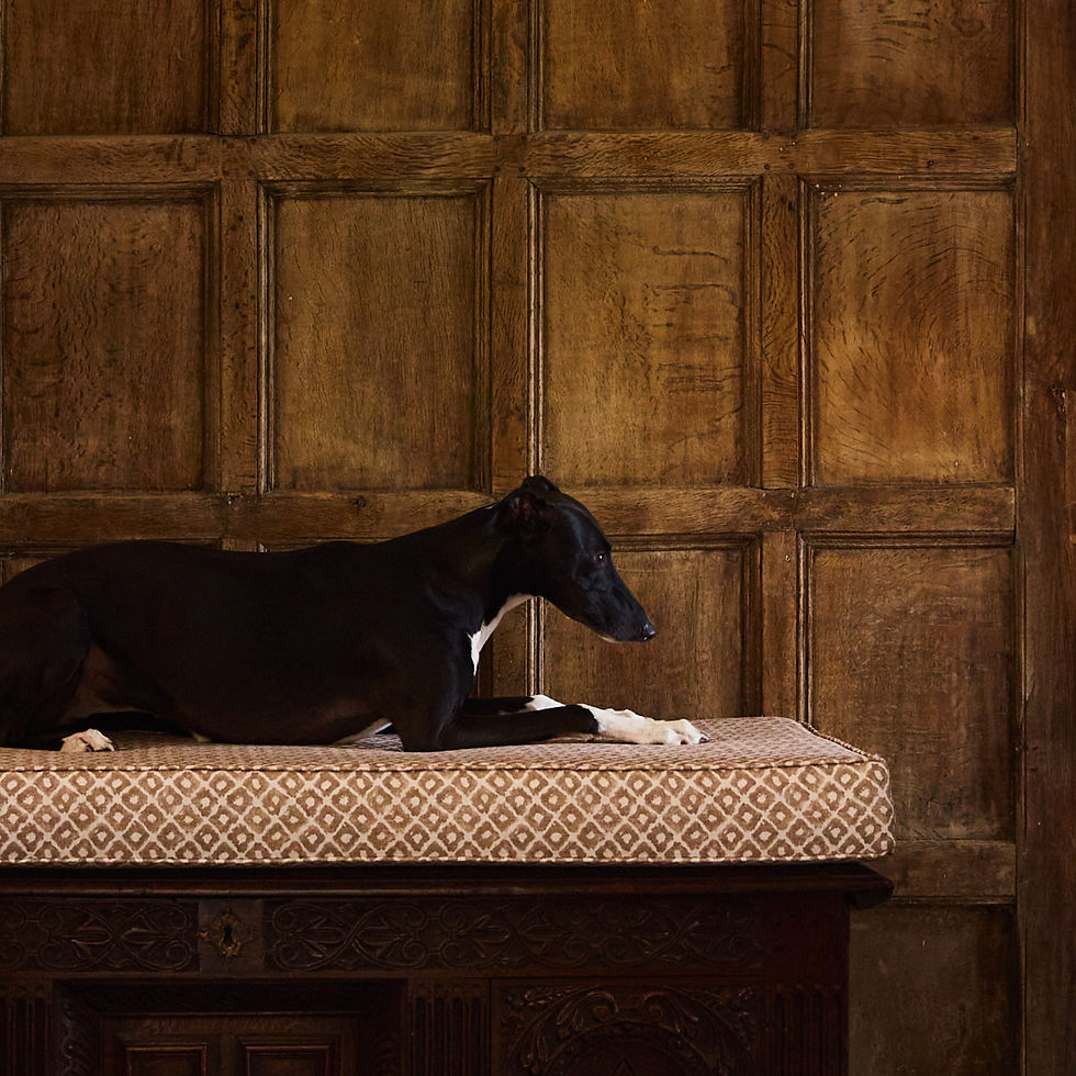 Bench seat cushion in Rhombus in Chestnut