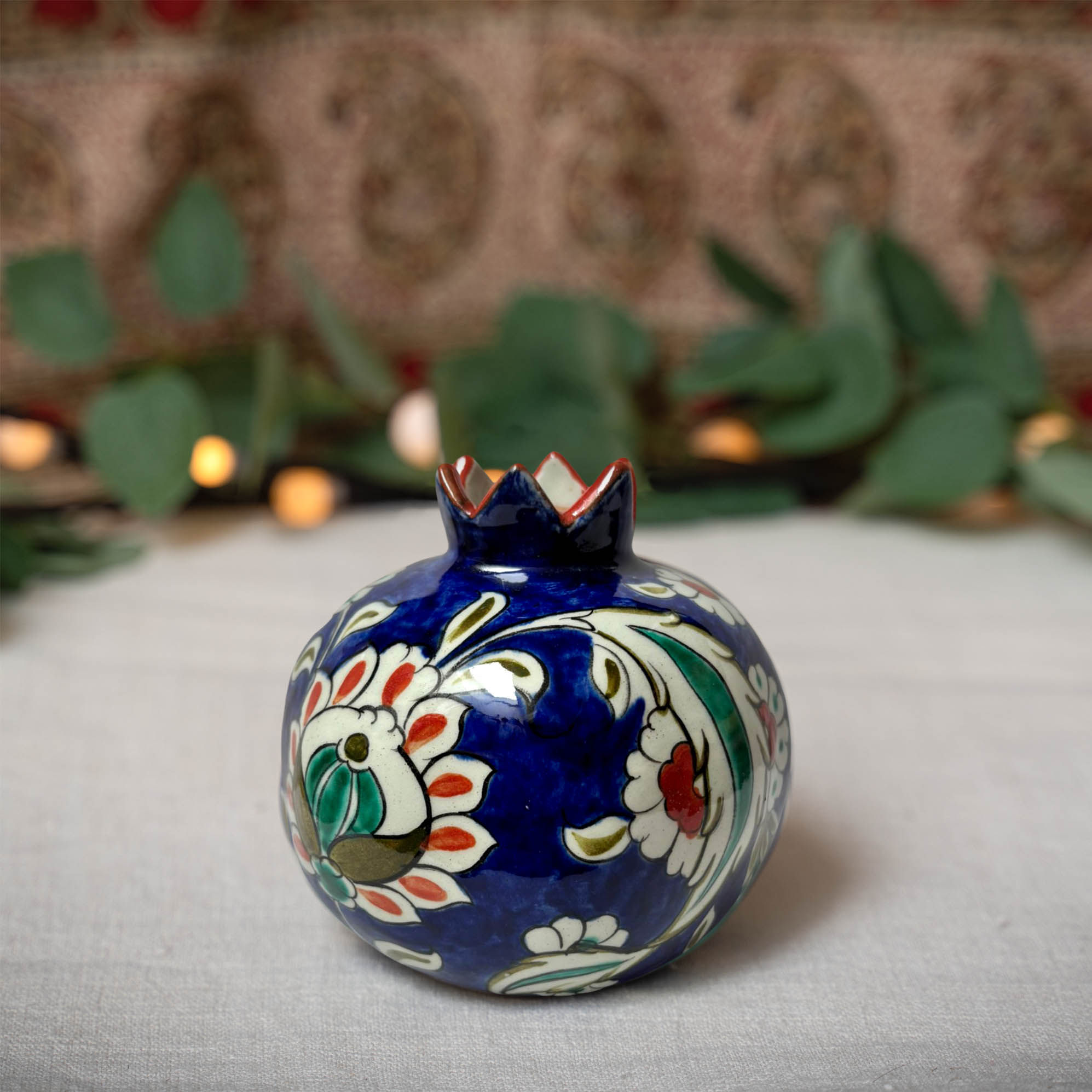 Hand painted ceramic pomegranate