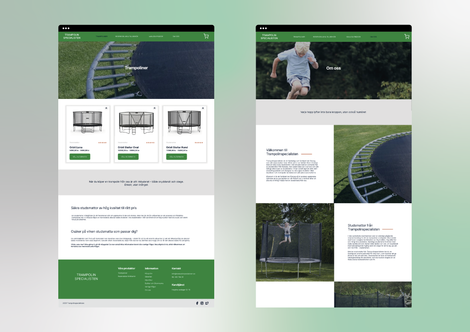 Trampoliner och om oss sidorna
