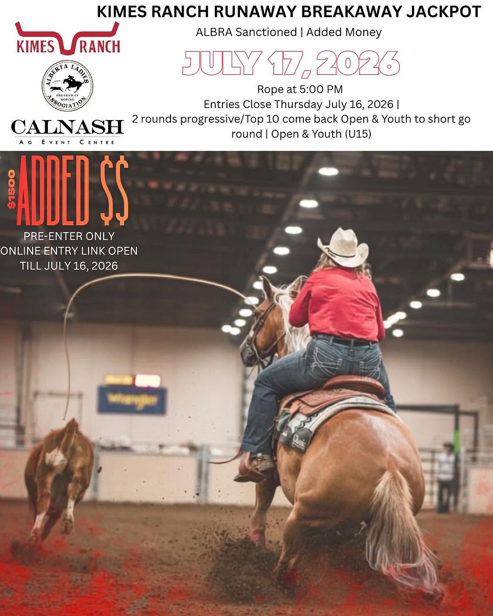 Kimes Ranch Runaway Breakaway Jackpot - Ponoka