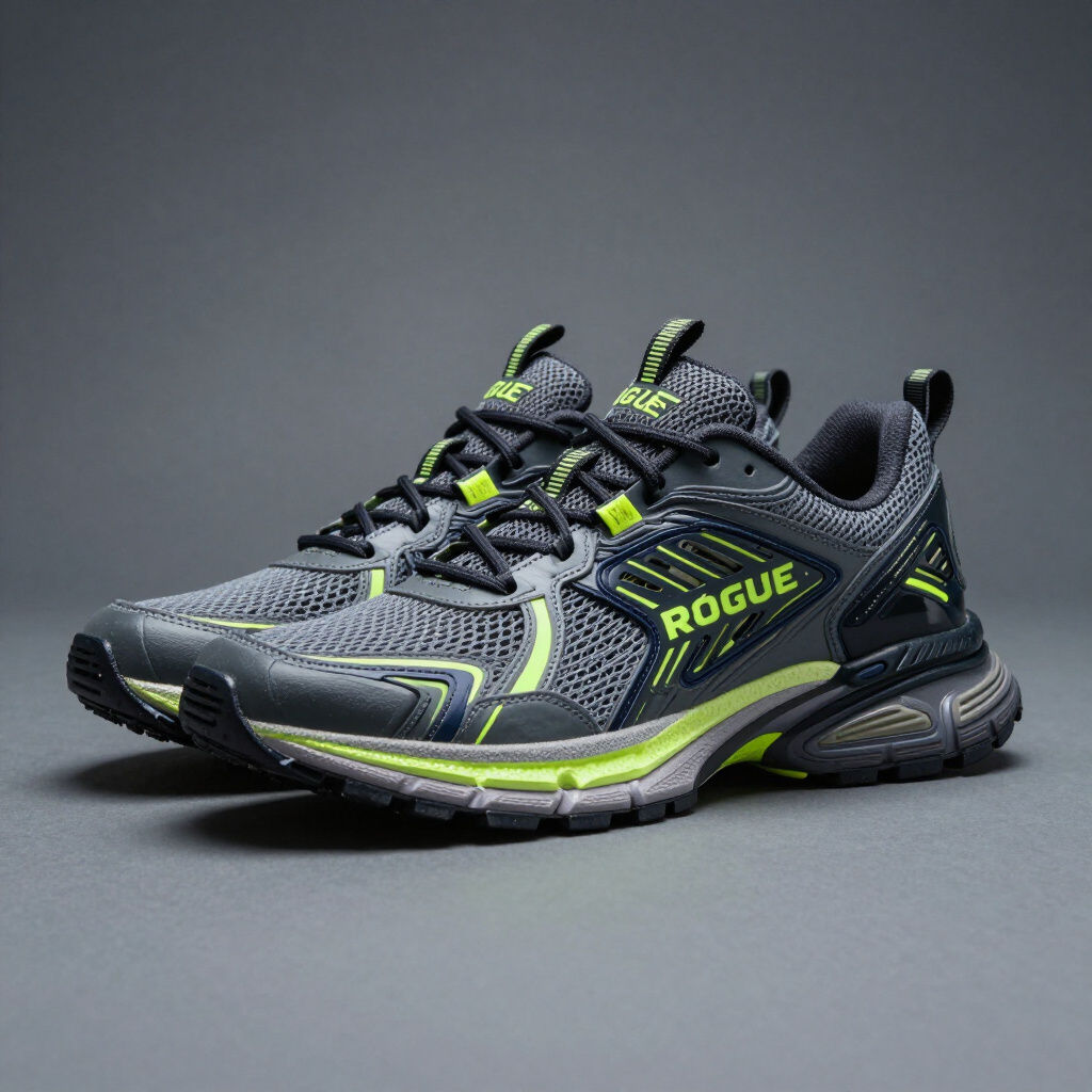RØGUE 04 Volt training shoes in grey and neon yellow