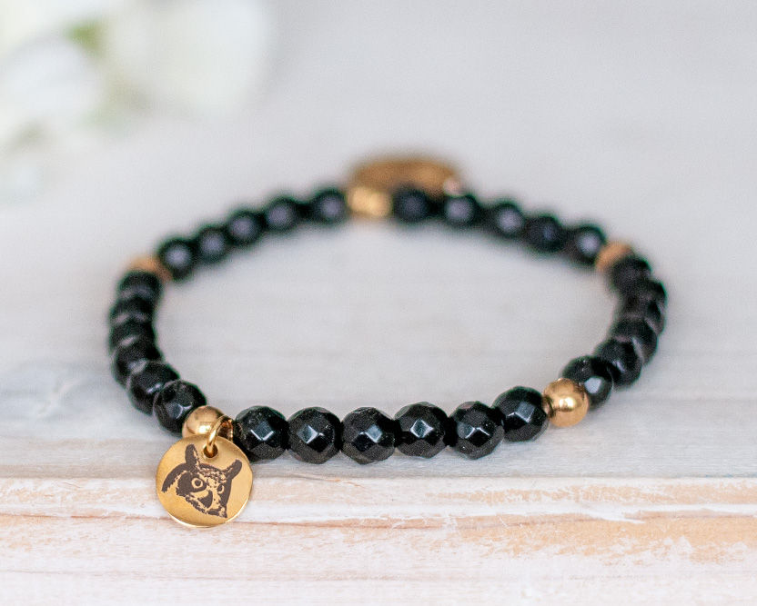 Miniaturbild: Armband Onyx (Gold)